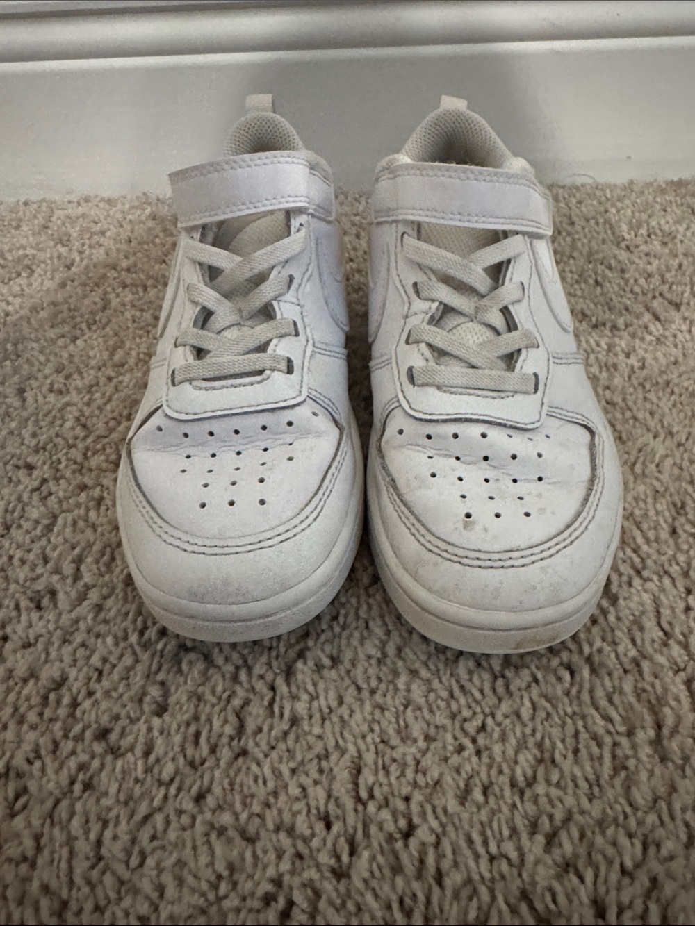Nike Kids White Velcro & Lace Sneakers